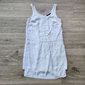 Banana Republic White Shift Dress Womens 2 Tank Sleeveless Zipper Beach Summer